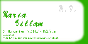 maria villam business card